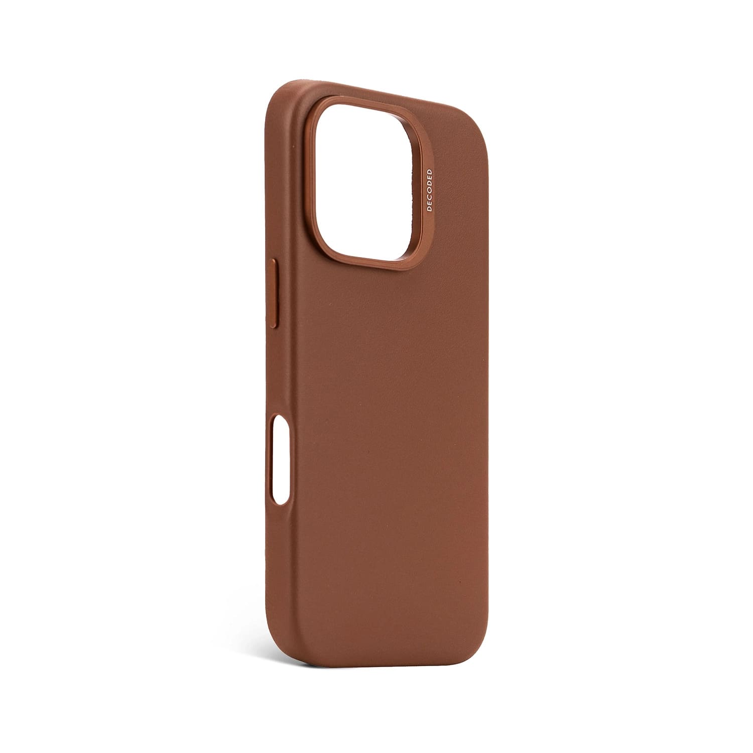 Decoded Leather Backcover Etui skórzane do iPhone 16 Pro kompatybilne z MagSafe - Brązowe