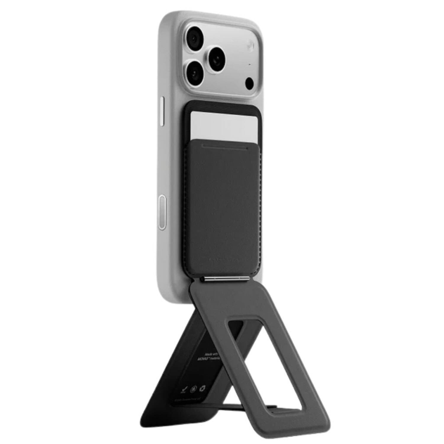 Moft Movas Tripod Magnetyczny portfel i stojak na telefon kompatybilny z MagSafe - Czarny