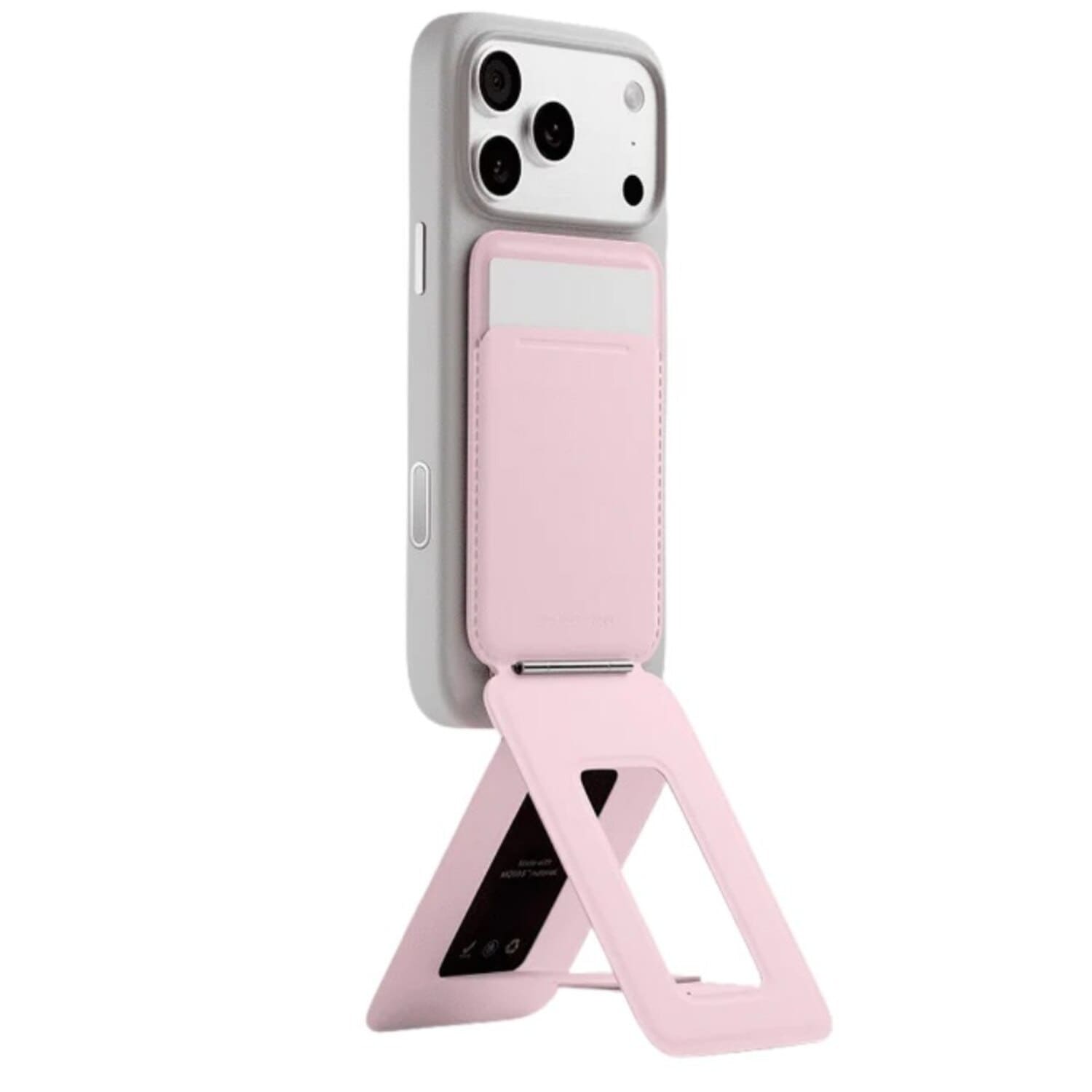 Moft Movas Tripod Magnetyczny portfel i stojak na telefon kompatybilny z MagSafe - Różowy Moft Movas Tripod Magnetyczny portfel i stojak na telefon kompatybilny z MagSafe - Różowy