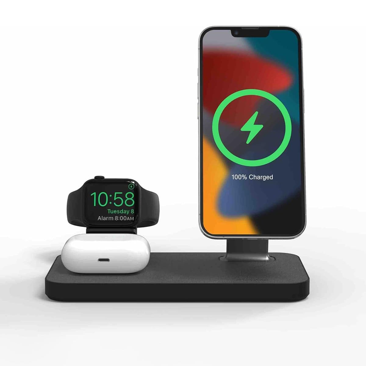 Mophie Snap+ Ładowarka bezprzewodowa 3w1 kompatybilna z MagSafe / 15W - Czarna