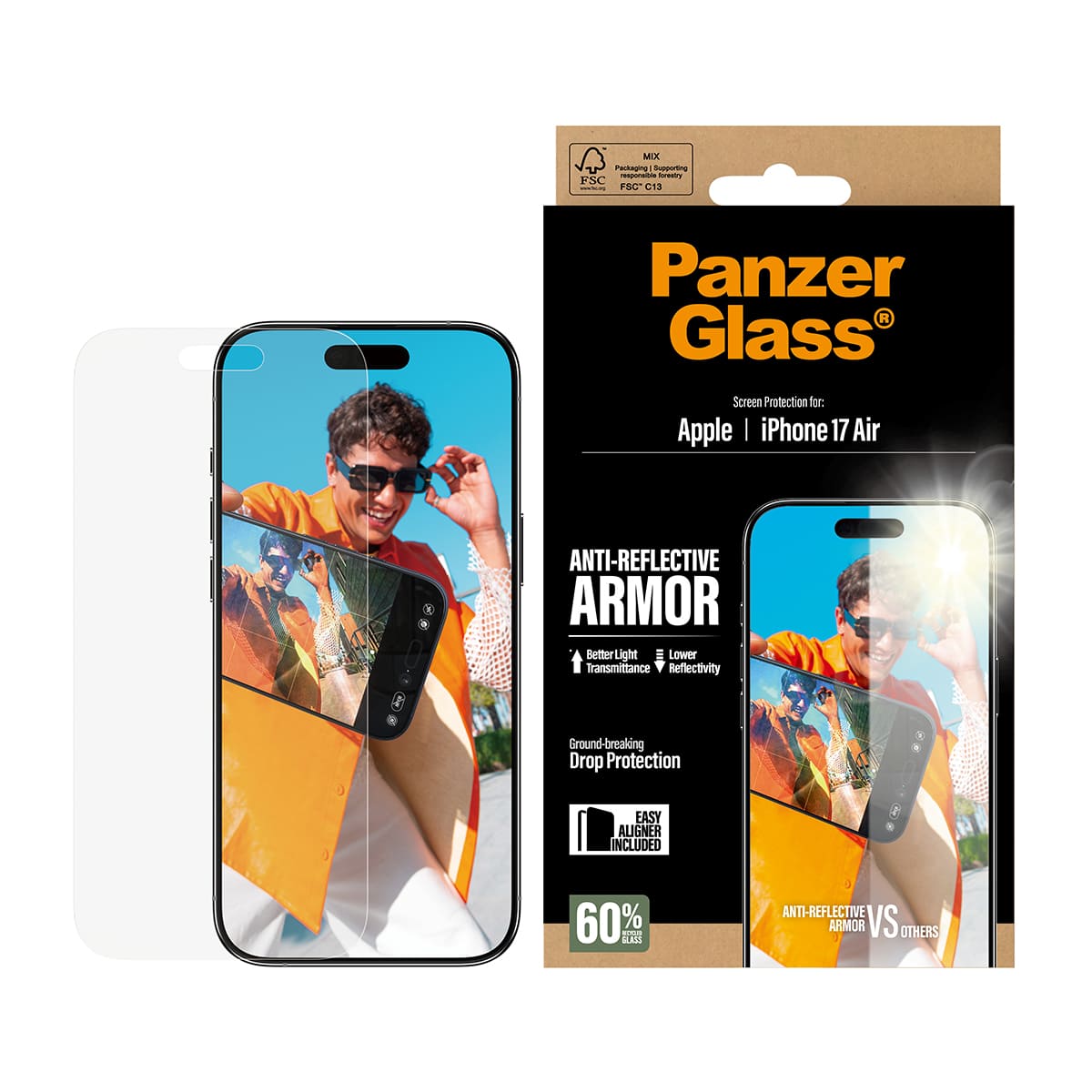 PanzerGlass Armor Anti-Reflective EasyAligner Szkło hartowane do iPhone 17 Air PanzerGlass Armor Anti-Reflective EasyAligner Szkło hartowane do iPhone 17 Air
