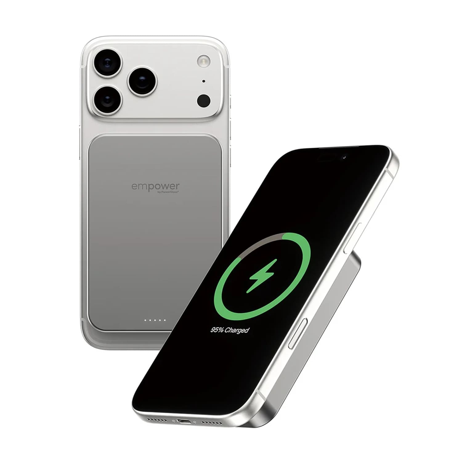 PanzerGlass Empower Powerbank magnetyczny 10000mAh kompatybilny z MagSafe - Tytanowy PanzerGlass Empower Powerbank magnetyczny 10000mAh kompatybilny z MagSafe - Tytanowy