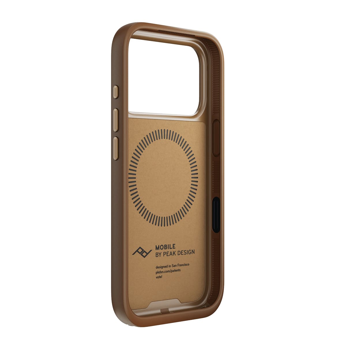Peak Design Everyday Clarino Etui do iPhone 17 Pro - Brązowe Peak Design Everyday Clarino Etui do iPhone 17 Pro - Brązowe