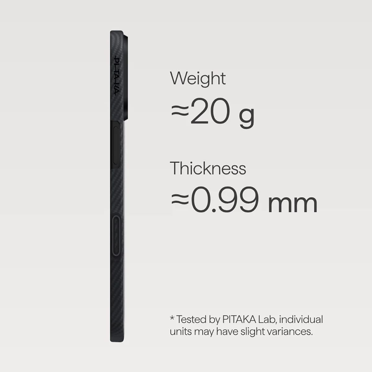 PITAKA Ultra-Slim Etui do iPhone 17 kompatybilne z MagSafe - Czarno-szare PITAKA Ultra-Slim Etui do iPhone 17 kompatybilne z MagSafe - Czarno-szare