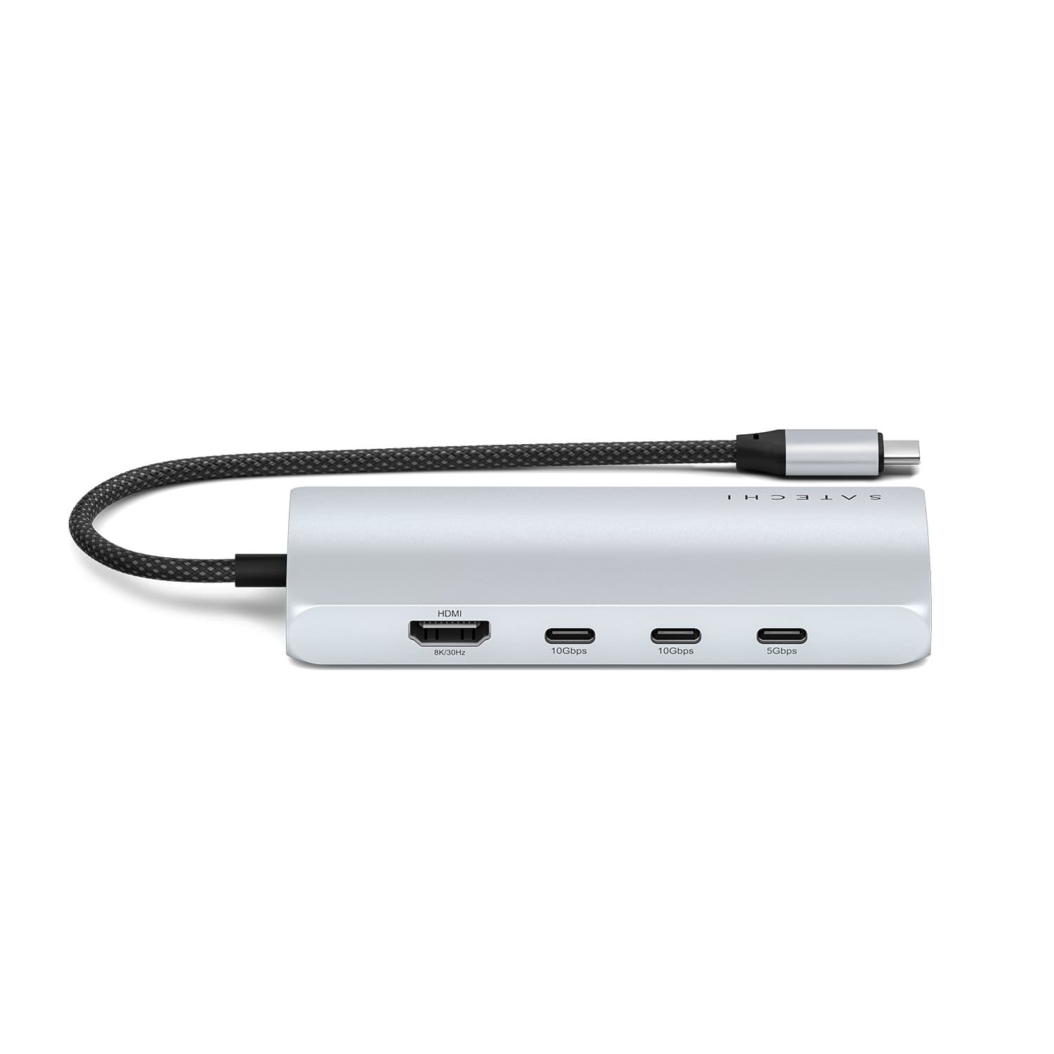 Satechi Multiport Adapter 8K USB-C (USB-C / HDMI / 3x USB 3.2 Gen 2 10Gbps / 1x USB 3.2 Gen 1 5Gbps / czytnik kart SD UHS-II / Ethernet port) - Srebrny Satechi Multiport Adapter 8K USB-C (USB-C / HDMI / 3x USB 3.2 Gen 2 10Gbps / 1x USB 3.2 Gen 1 5Gbps / czytnik kart SD UHS-II / Ethernet port) - Srebrny