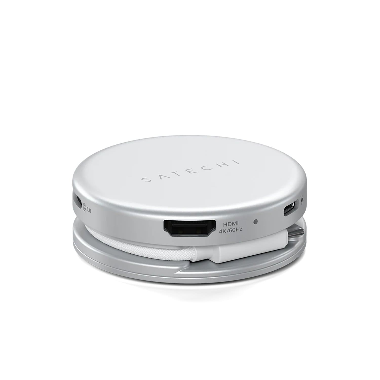 Satechi OntheGo Adapter do urządzeń mobilnych 5w1 (USB-C 5 Gbps / USB-A 5 Gbps / HDMI 4K / czytnik kart SD 104MB/s / USB-C PD passthrough 60W) - Srebrny Satechi OntheGo Adapter do urządzeń mobilnych 5w1 (USB-C 5 Gbps / USB-A 5 Gbps / HDMI 4K / czytnik kart SD 104MB/s / USB-C PD passthrough 60W) - Srebrny
