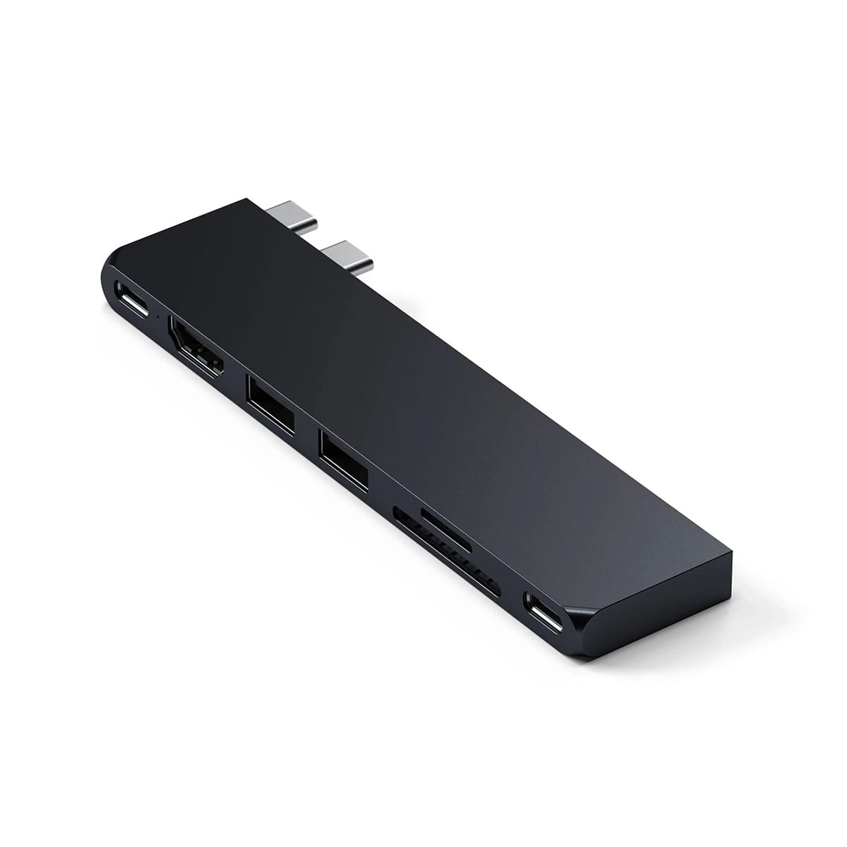 Satechi Pro Hub Slim Aluminiowy hub z podwójnym USB-C do MacBook USB 4 / HDMI / 2x USB-A / SD/microSD / USB-C - Północ