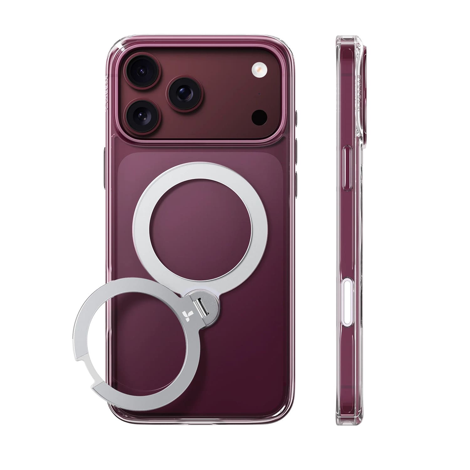 TORRAS Ostand Q3 Spin Etui do iPhone 18 Pro Max / 17 Pro Max kompatybilne z MagSafe - Przezroczyste TORRAS Ostand Q3 Spin Etui do iPhone 18 Pro Max / 17 Pro Max kompatybilne z MagSafe - Przezroczyste