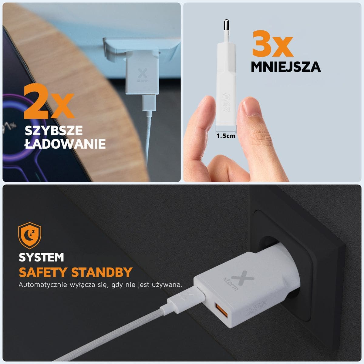 Xtorm GaN2 Ultra Ładowarka sieciowa 67W 1x USB-C / 1x USB-A - Biała Xtorm GaN2 Ultra Ładowarka sieciowa 67W 1x USB-C / 1x USB-A - Biała