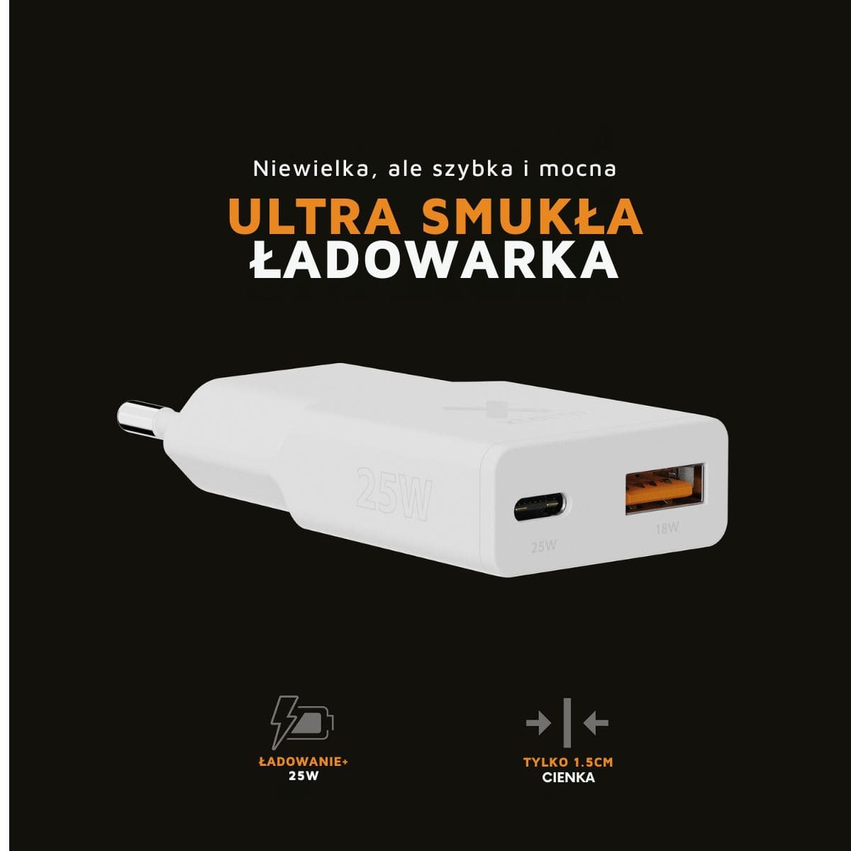 Xtorm GaN2 Ultra Ładowarka sieciowa 67W 1x USB-C / 1x USB-A - Biała Xtorm GaN2 Ultra Ładowarka sieciowa 67W 1x USB-C / 1x USB-A - Biała
