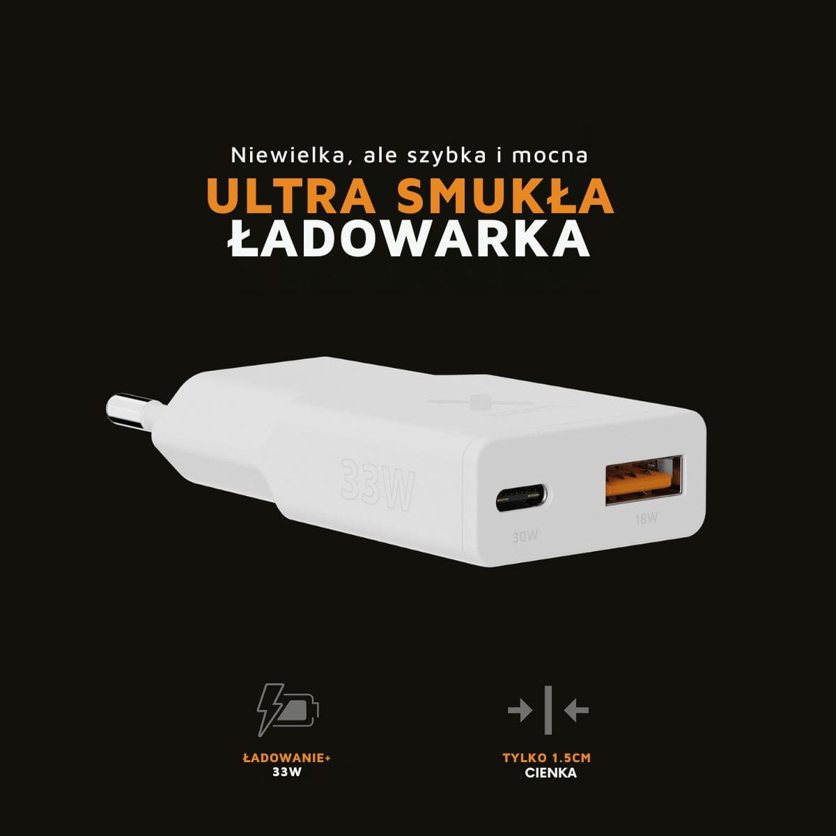 Xtorm GaN2 Ultra Ładowarka sieciowa 67W 1x USB-C / 1x USB-A - Biała Xtorm GaN2 Ultra Ładowarka sieciowa 67W 1x USB-C / 1x USB-A - Biała
