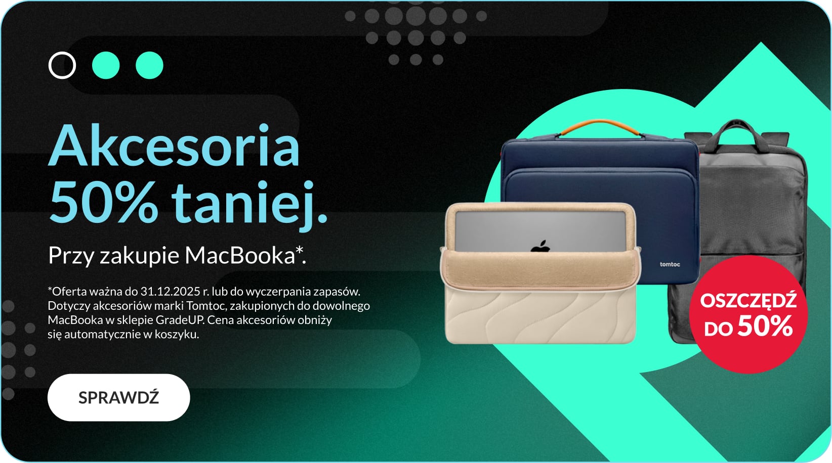 Akcesoria 50% taniej przy zakupie MacBooka