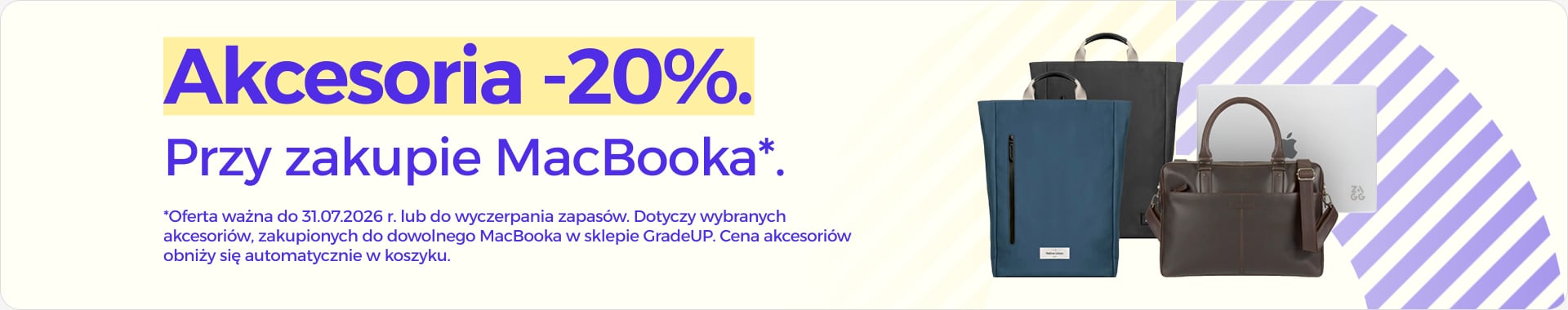 Akcesoria 20% taniej przy zakupie MacBooka Akcesoria 20% taniej przy zakupie MacBooka