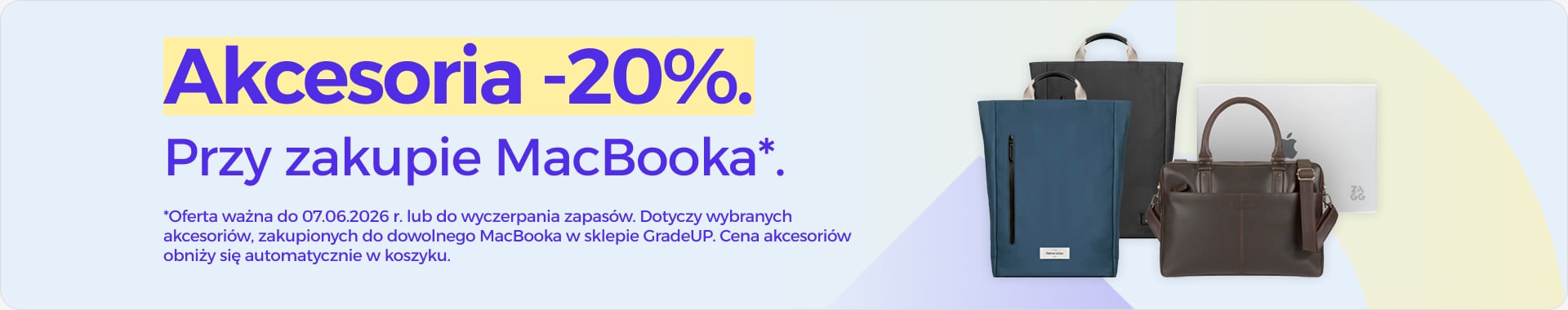 Akcesoria 20% taniej przy zakupie MacBooka Akcesoria 20% taniej przy zakupie MacBooka