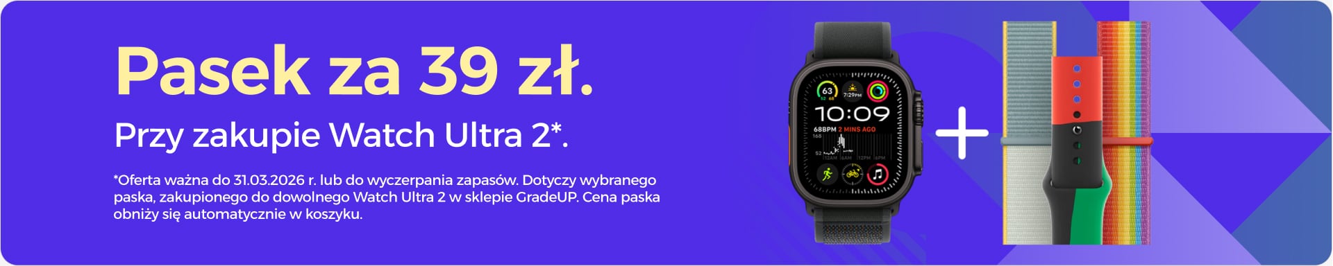 Pasek za 39 zł przy zakupie Watch Ultra 2