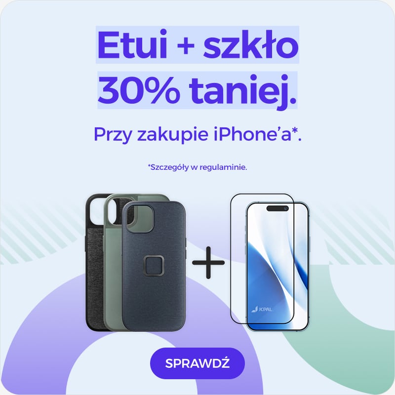Etui + szkło 30% taniej przy zakupie iPhone'a