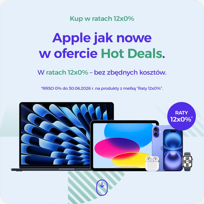 Apple jak nowe w ofercie Hot Deals – w ratach 12x0% – bez zbędnych kosztów Apple jak nowe w ofercie Hot Deals – w ratach 12x0% – bez zbędnych kosztów