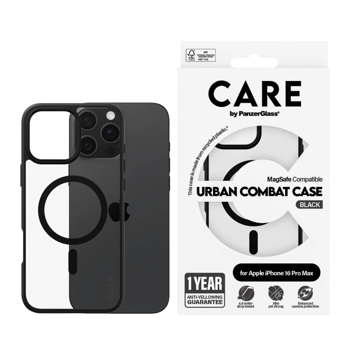 PanzerGlass HardCase D30 Etui do iPhone 15 kompatybilne z MagSafe - Przezroczyste PanzerGlass HardCase D30 Etui do iPhone 15 kompatybilne z MagSafe - Przezroczyste