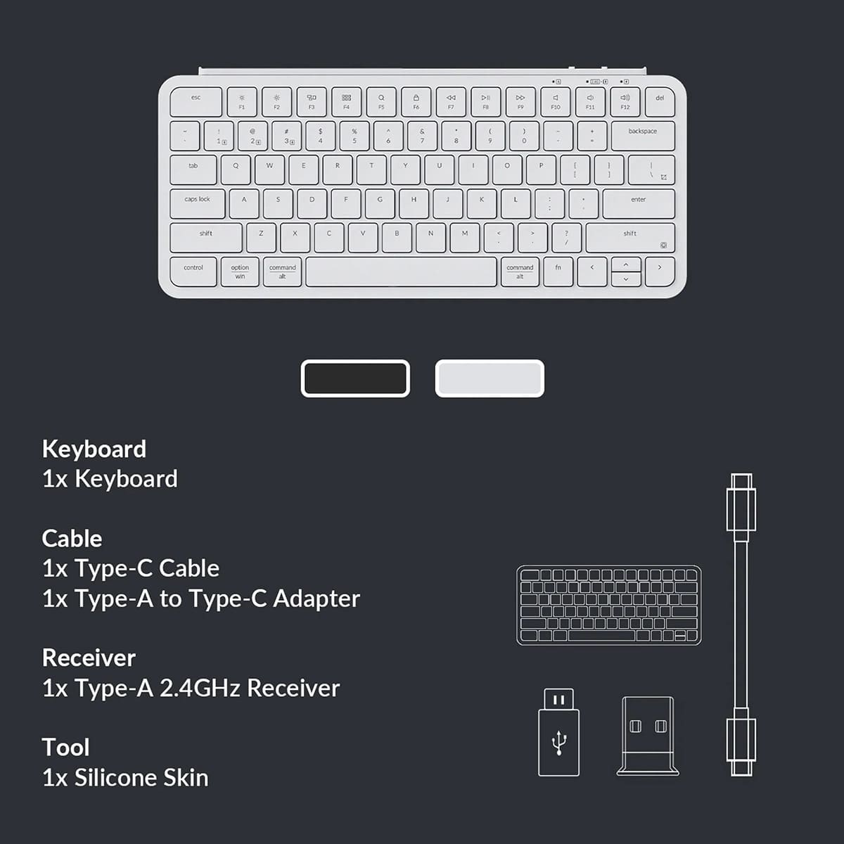 Keychron B1 PRO niskoprofilowa bezprzewodowa klawiatura mechaniczna - Różowa ( Pink)