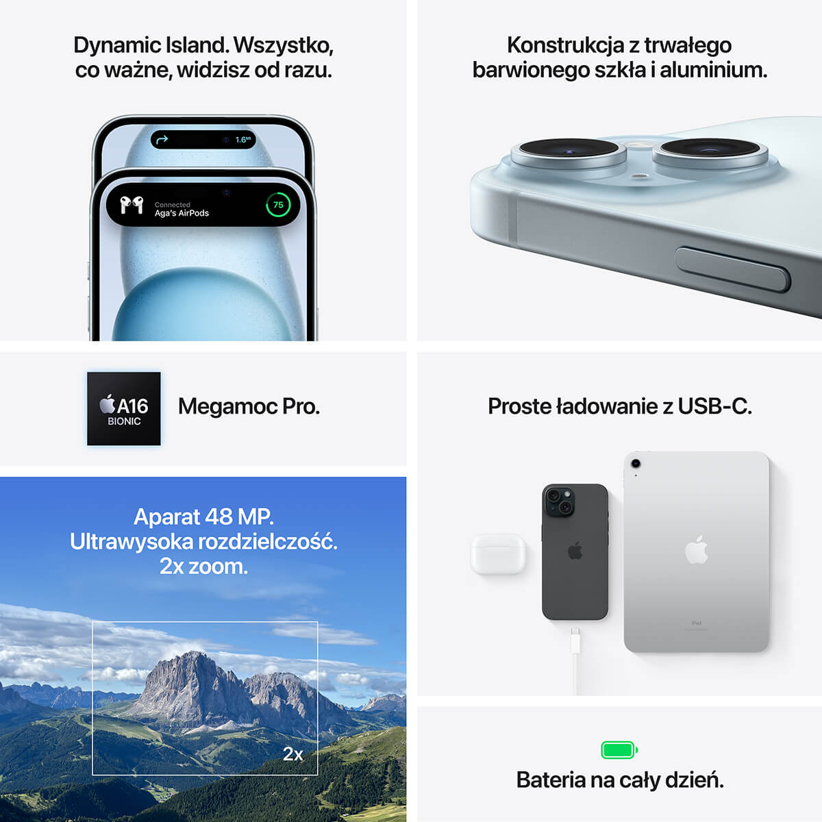 Apple iPhone 15 - dodatkowe informacje Apple iPhone 15 - dodatkowe informacje