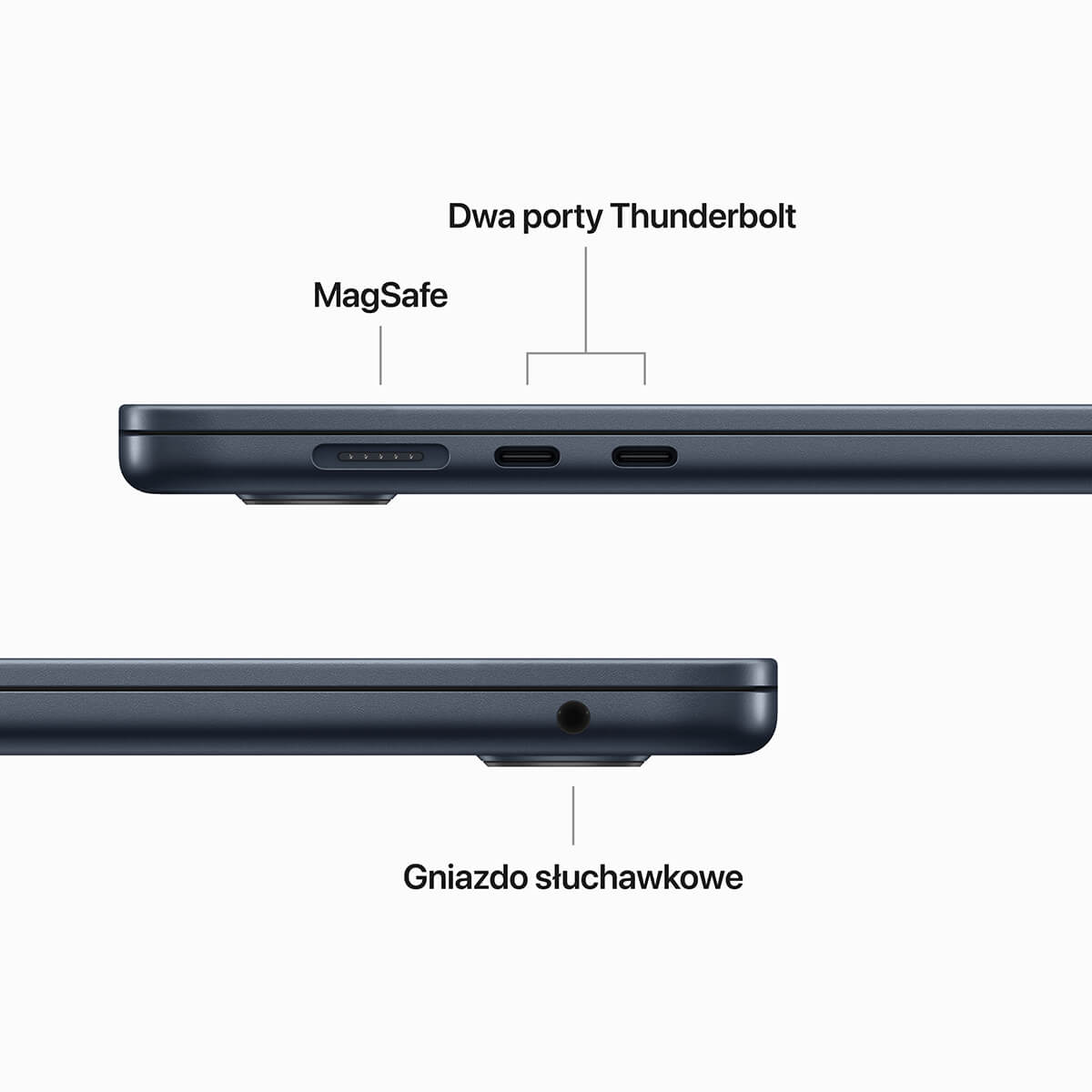MacBook Air 15 cali M2 Północ - złącza