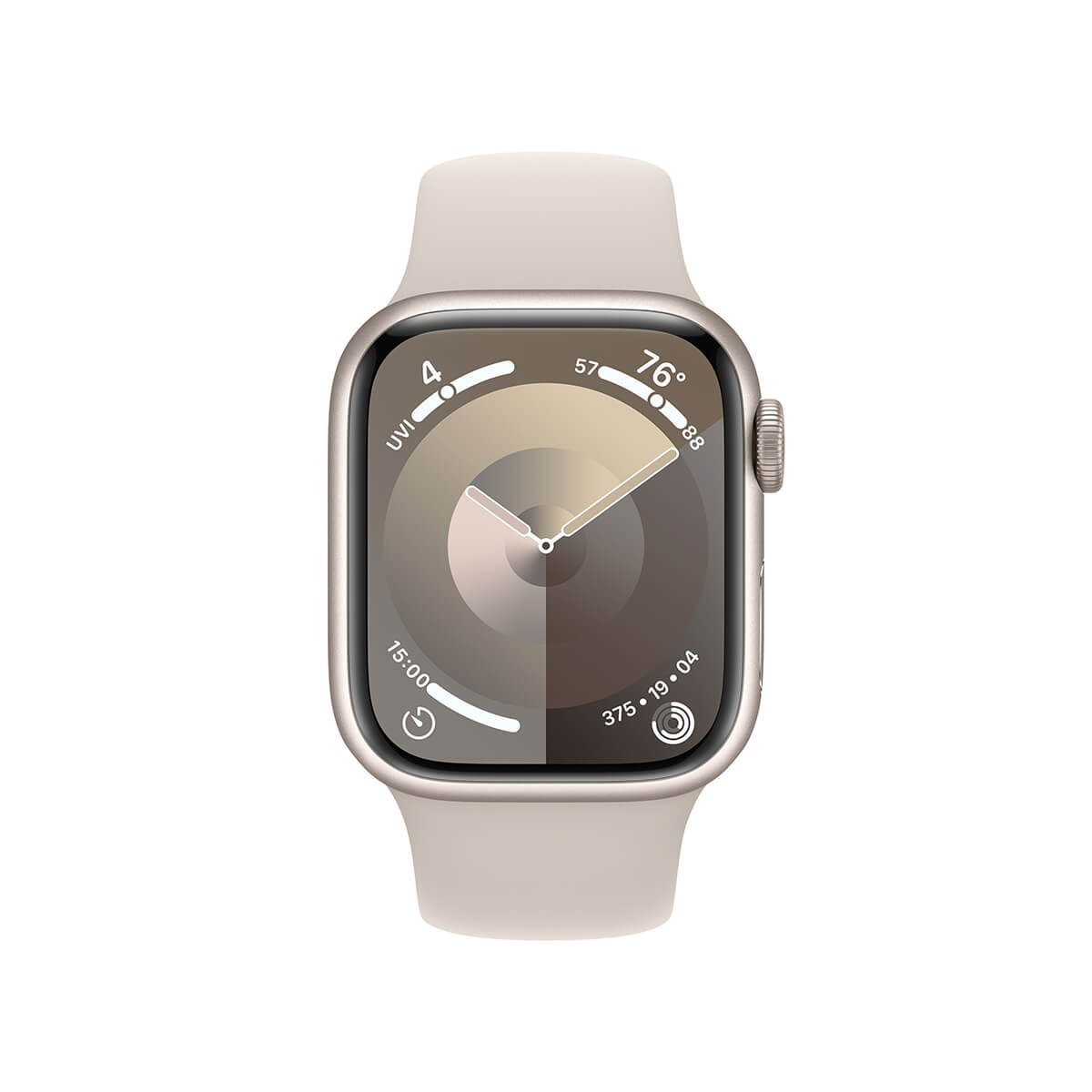 Apple Watch Series 9 GPS Koperta 45mm z Aluminium w kolorze Księżycowej poświaty z Paskiem sportowym w kolorze Księżycowej poświaty - rozmiar S/M - ekran Apple Watch Series 9 GPS Koperta 45mm z Aluminium w kolorze Księżycowej poświaty z Paskiem sportowym w kolorze Księżycowej poświaty - rozmiar S/M - ekran