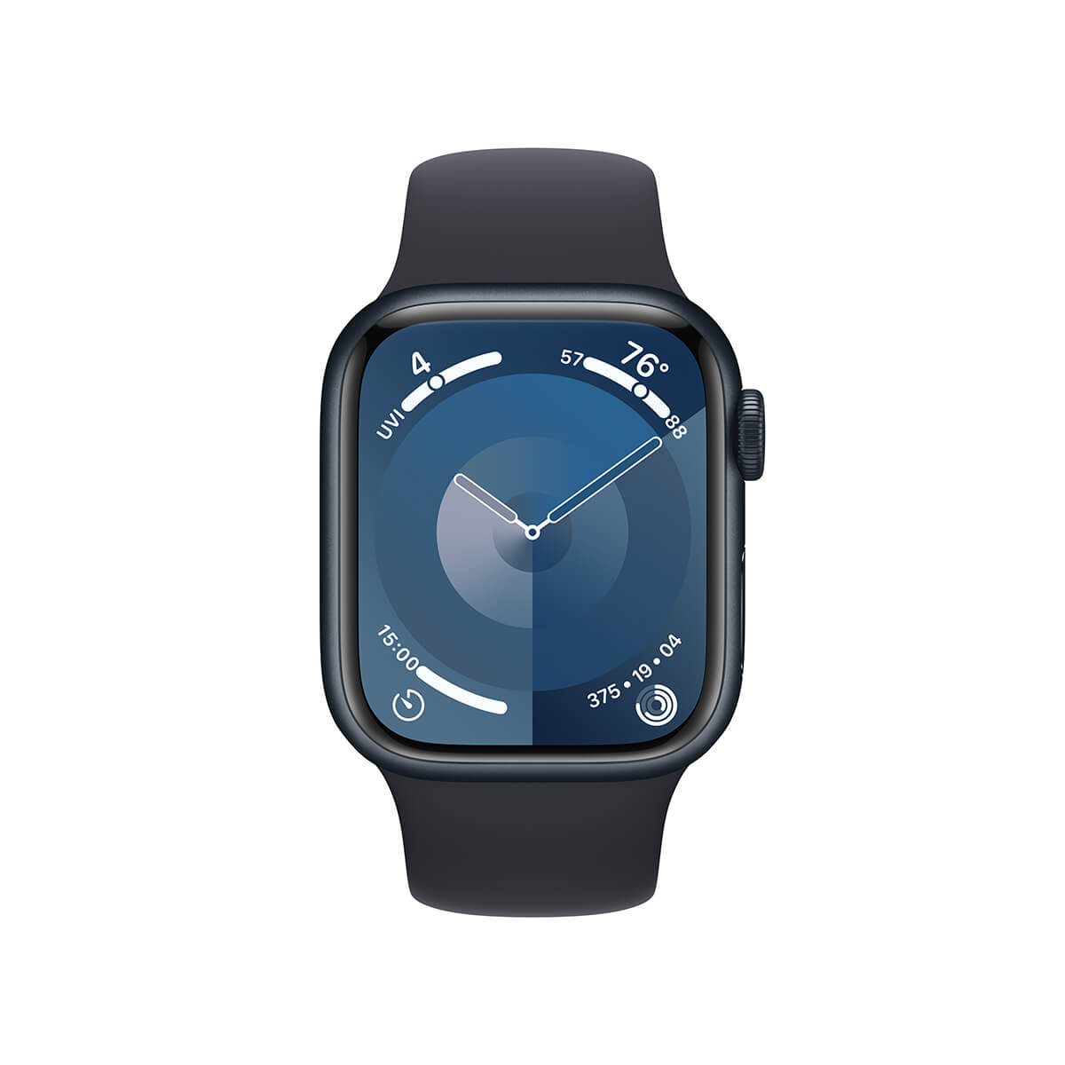 Apple Watch Series 9 GPS Koperta 45mm z Aluminium w kolorze Północy z Paskiem sportowym w kolorze Północy - rozmiar M/L - ekran Apple Watch Series 9 GPS Koperta 45mm z Aluminium w kolorze Północy z Paskiem sportowym w kolorze Północy - rozmiar M/L - ekran