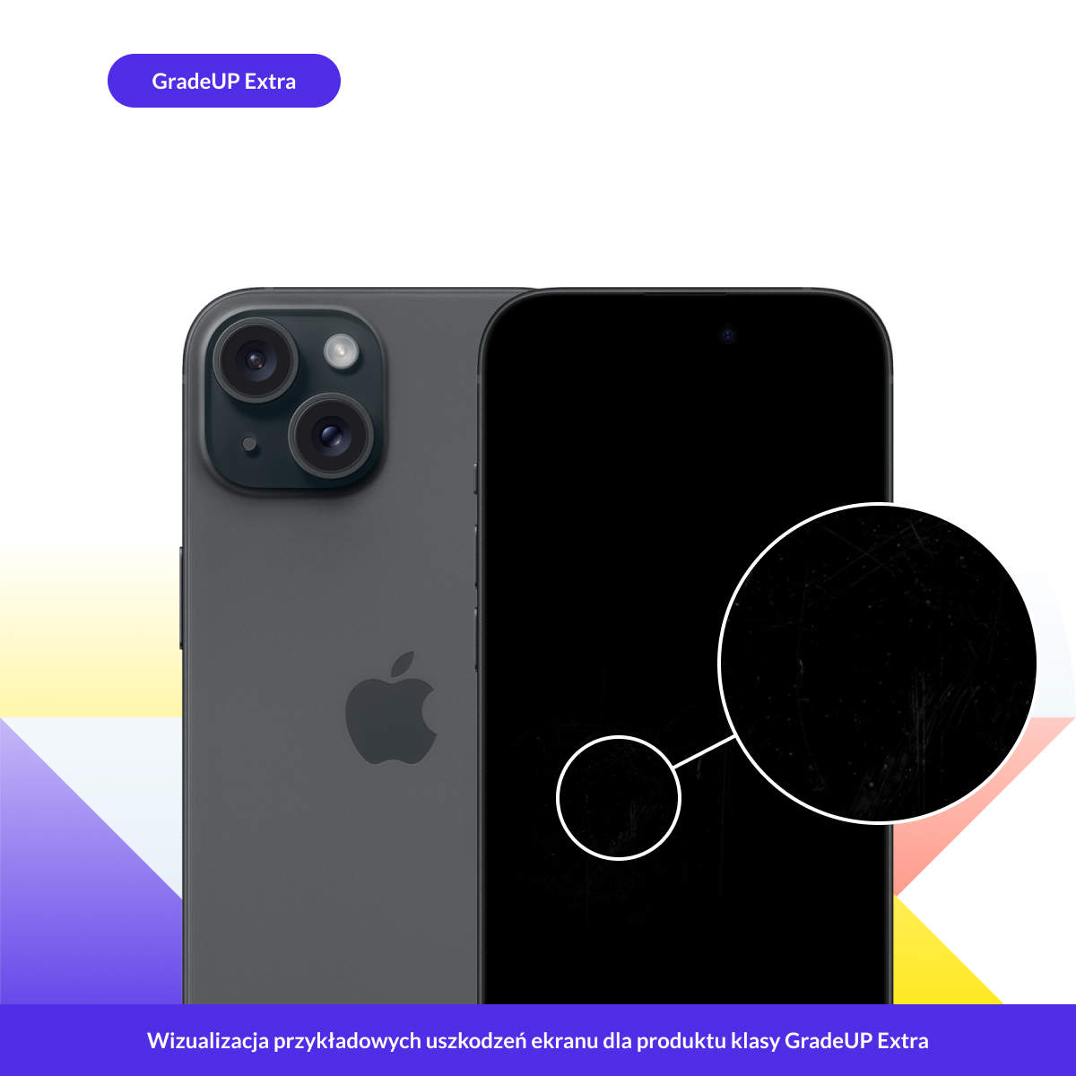 Apple iPhone 15 - przykładowe rysy